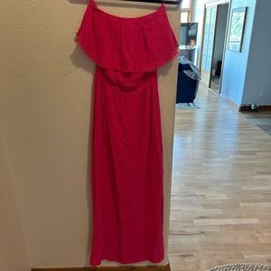 Michael Stars | Tara Strapless Dress | Size Small | Color Magenta